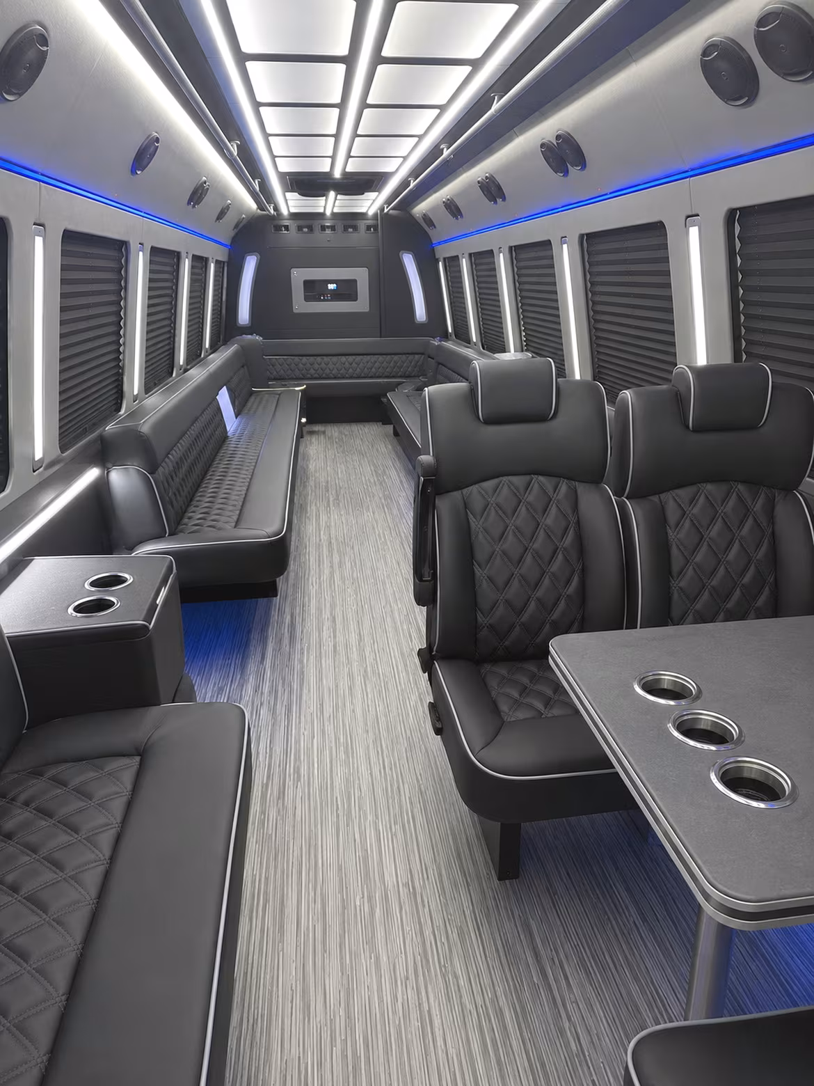 chandler 25 passenger party bus inside